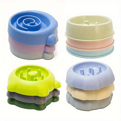 3pcs Set Cat Slow Feeding Bowls Non slip Anti choking Cat Puzzle Food Bowl