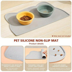 Cat Head Dog Feeding Mat Non Slip Waterproof Pet Food Mat