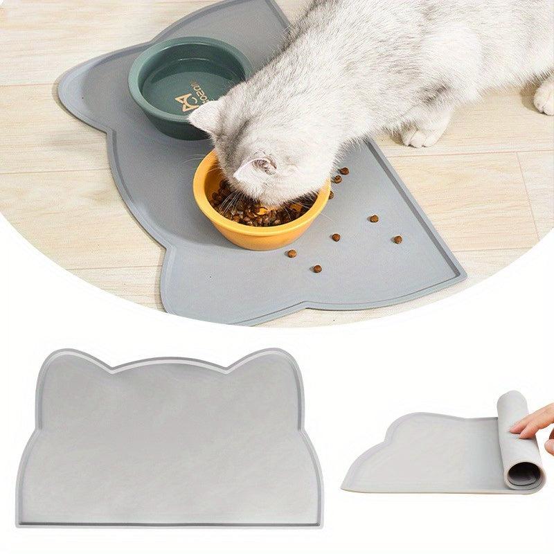 Cat Head Dog Feeding Mat Non Slip Waterproof Pet Food Mat