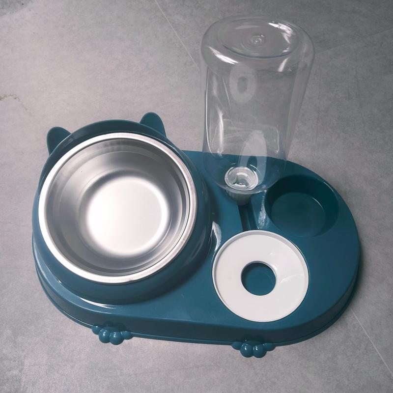 3-in-1 Pet Bowl with Automatic Water Bottle