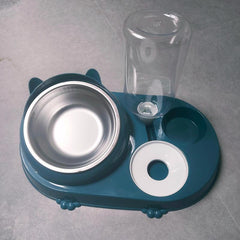 3-in-1 Pet Bowl with Automatic Water Bottle