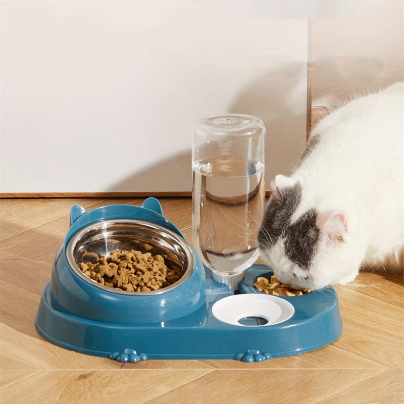 3-in-1 Pet Bowl with Automatic Water Bottle