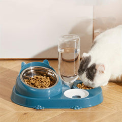3-in-1 Pet Bowl with Automatic Water Bottle