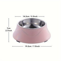 Stainless Steel Dog Feeder Bowl with Non-Slip Stand