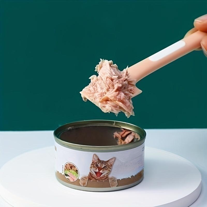 Multifunctional Pet Food Canned Spoon Long Handled Pet Tableware
