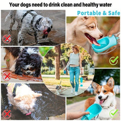 Portable Dog Water Bottle with Food Container for Travel