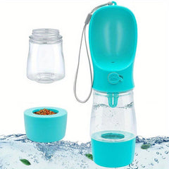 Portable Dog Water Bottle with Food Container for Travel