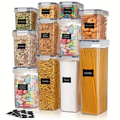11-Pc Airtight Pet Food Storage Containers, BPA-Free, 24 Labels, 1 Marker