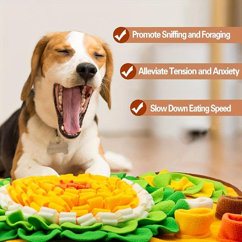 Dog Snuffle Pad Bone Shape Pet Puzzle Toy Slow Food Feeding Mat