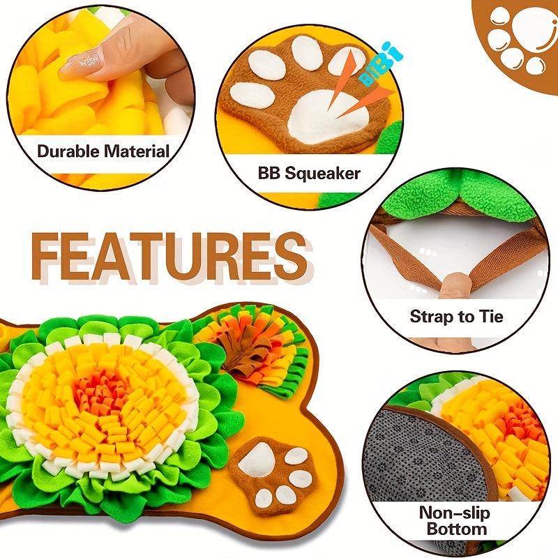 Dog Snuffle Pad Bone Shape Pet Puzzle Toy Slow Food Feeding Mat
