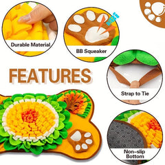 Dog Snuffle Pad Bone Shape Pet Puzzle Toy Slow Food Feeding Mat