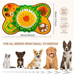 Dog Snuffle Pad Bone Shape Pet Puzzle Toy Slow Food Feeding Mat