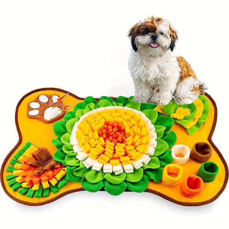 Dog Snuffle Pad Bone Shape Pet Puzzle Toy Slow Food Feeding Mat
