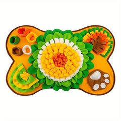 Dog Snuffle Pad Bone Shape Pet Puzzle Toy Slow Food Feeding Mat