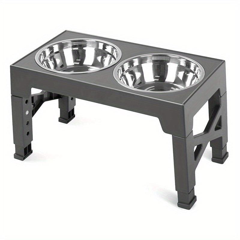 Adjustable Elevated Dog Bowls with 2 Stainless Steel Bowls