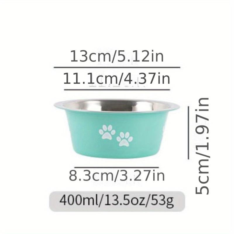 Non Slip Stainless Steel Pet Bowl for Dogs & Cats