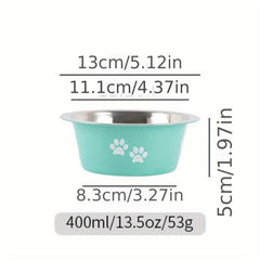 Non Slip Stainless Steel Pet Bowl for Dogs & Cats
