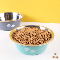 Non Slip Stainless Steel Pet Bowl for Dogs & Cats