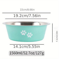 Non Slip Stainless Steel Pet Bowl for Dogs & Cats