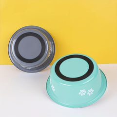 Non Slip Stainless Steel Pet Bowl for Dogs & Cats
