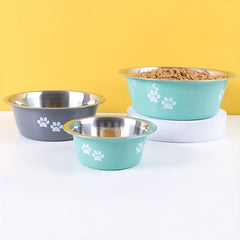 Non Slip Stainless Steel Pet Bowl for Dogs & Cats