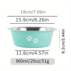 Non Slip Stainless Steel Pet Bowl for Dogs & Cats