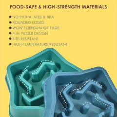 Slow Feeder Dog Bowls Anti Choking Puzzle Food Bowl Water Basin Non slip