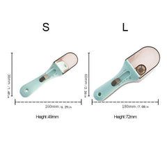 Adjustable Pet Food Spoon with Scales - Plastic Measuring Device