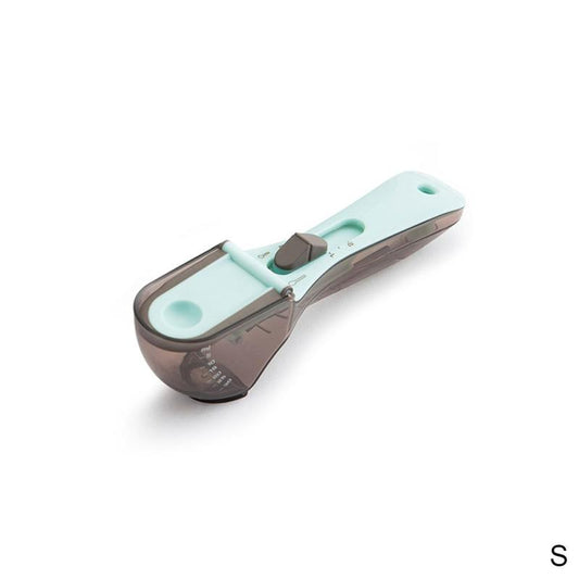 Adjustable Pet Food Spoon with Scales - Plastic Measuring Device