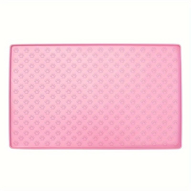 Silicone Non slip Pet Food Mat Easy To Wash Waterproof For Dog And Cat