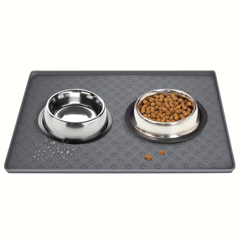 Silicone Non slip Pet Food Mat Easy To Wash Waterproof For Dog And Cat
