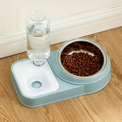 Automatic Cat Food & Water Dispenser Elevated Bowl
