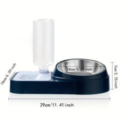 Automatic Cat Food & Water Dispenser Elevated Bowl
