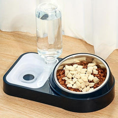 Automatic Cat Food & Water Dispenser Elevated Bowl