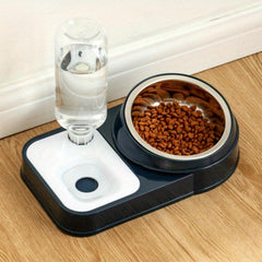 Automatic Cat Food & Water Dispenser Elevated Bowl