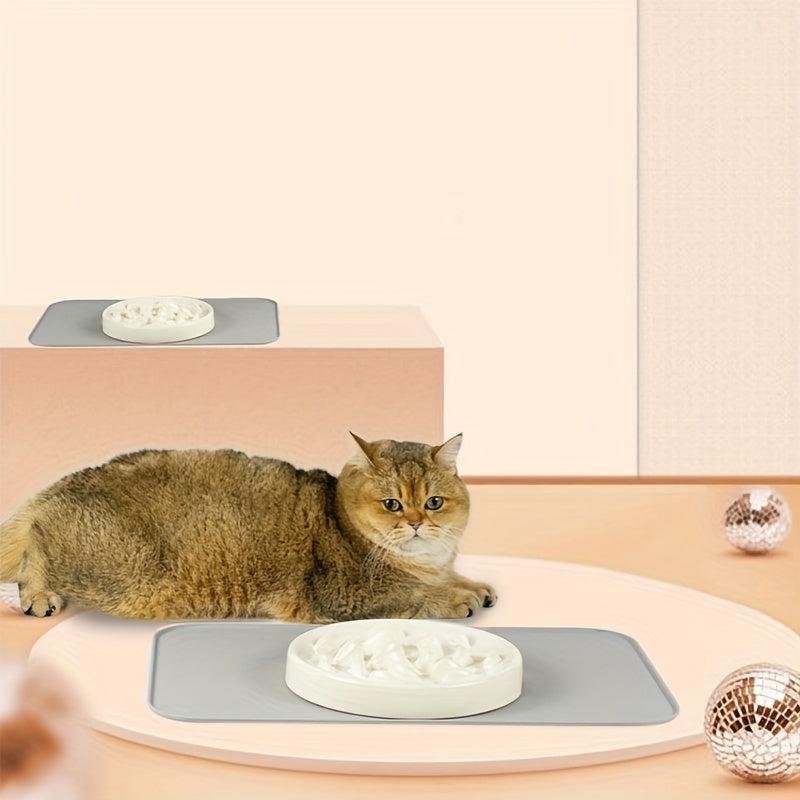 Fish Decor Slow Feeder Cat Bowl Anti-choking Cat Food Bowl