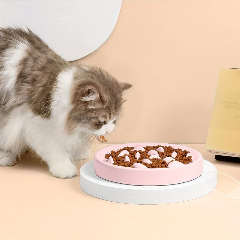 Fish Decor Slow Feeder Cat Bowl Anti-choking Cat Food Bowl