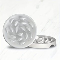 Fish Decor Slow Feeder Cat Bowl Anti-choking Cat Food Bowl