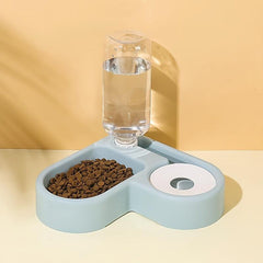 Automatic Cat Water Dispenser Cat Feeder Bowl 2 In 1 Plastic Anti Overturning