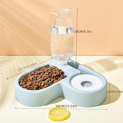 Automatic Cat Water Dispenser Cat Feeder Bowl 2 In 1 Plastic Anti Overturning