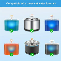 8 Pack Carbon Filters for Stainless Steel Pet Water Fountain