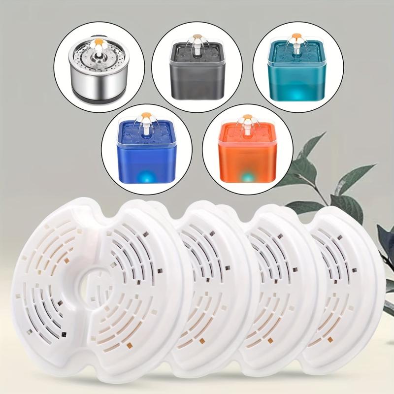 8 Pack Carbon Filters for Stainless Steel Pet Water Fountain