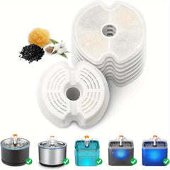 8 Pack Carbon Filters for Stainless Steel Pet Water Fountain