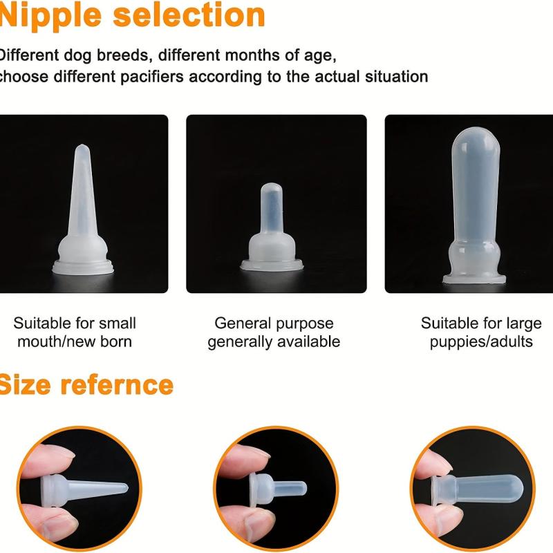 Pet Nursing Bottle Kit with Replacement Nipples