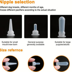 Pet Nursing Bottle Kit with Replacement Nipples