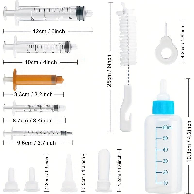 Pet Nursing Bottle Kit with Replacement Nipples