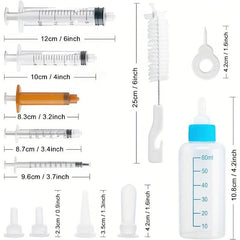 Pet Nursing Bottle Kit with Replacement Nipples