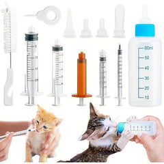 Pet Nursing Bottle Kit with Replacement Nipples