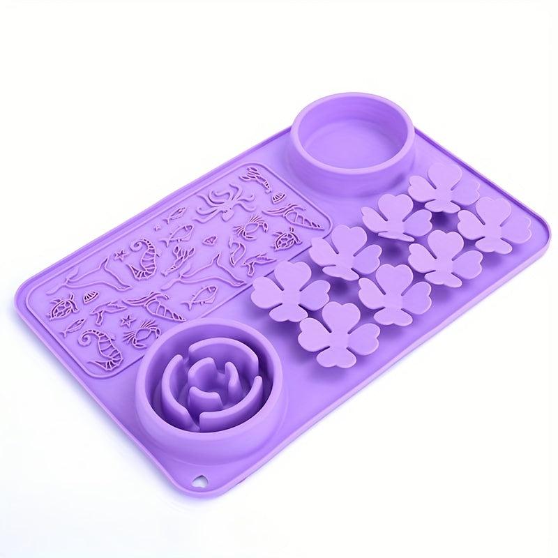 Slow Feeder Dog Food Mat Silicone Non-slip Washable