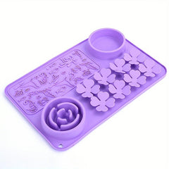 Slow Feeder Dog Food Mat Silicone Non-slip Washable